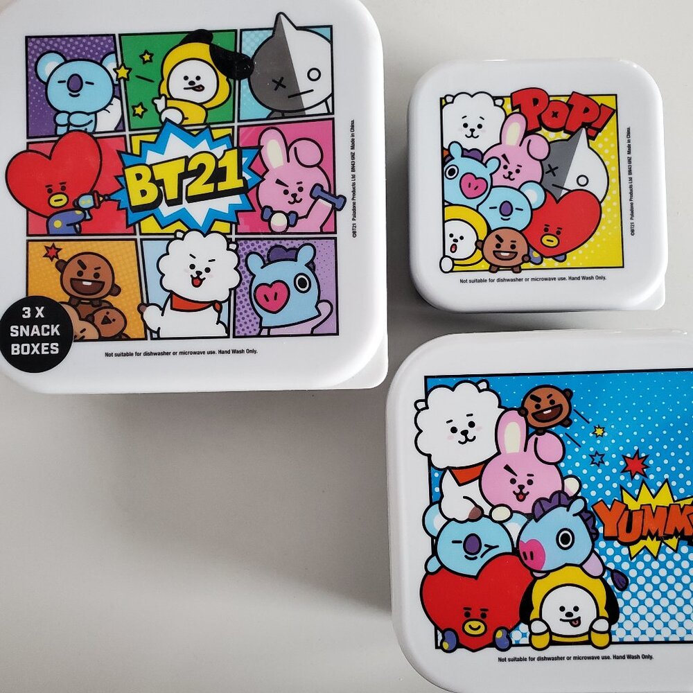 BT21 3-in-1 Stackable Bento Lunch Boxes